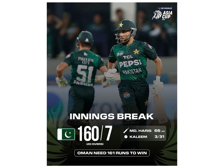 Asia Cup 2025: Brilliance from Shah Faisal and Aamir Kaleem restricts Pakistan to 160/7 in 20 overs