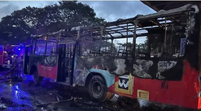 BMTC driver’s quick thinking saves 75 B’luru passengers as bus catches fire