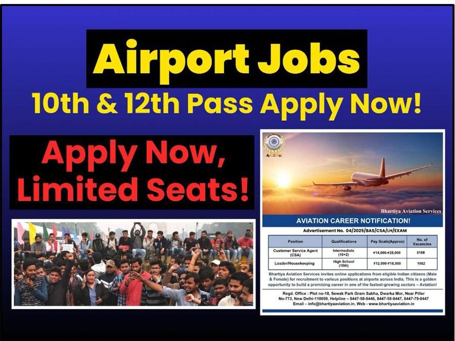 Bhartiya Aviation Services Launches Mega Recruitment Drive: 7,150 Vacancies Across Indian Airports 1 Bhartiya Aviation Services Launches Mega Recruitment Drive: 7,150 Vacancies Across Indian Airports