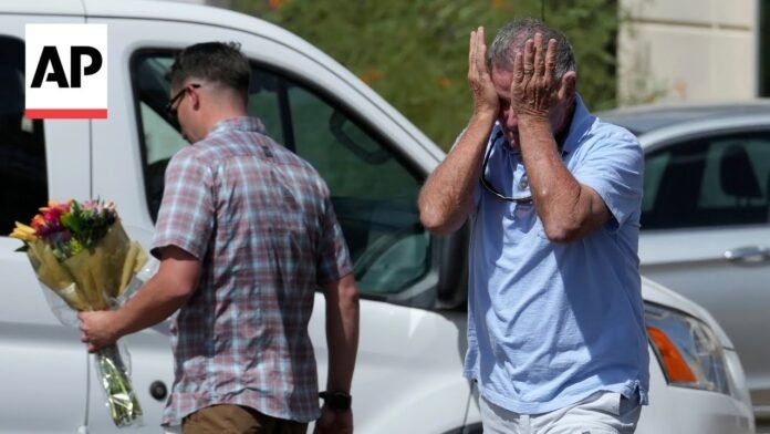 Charlie Kirk supporters leave flowers at Turning Point USA’s headquarters (Video)