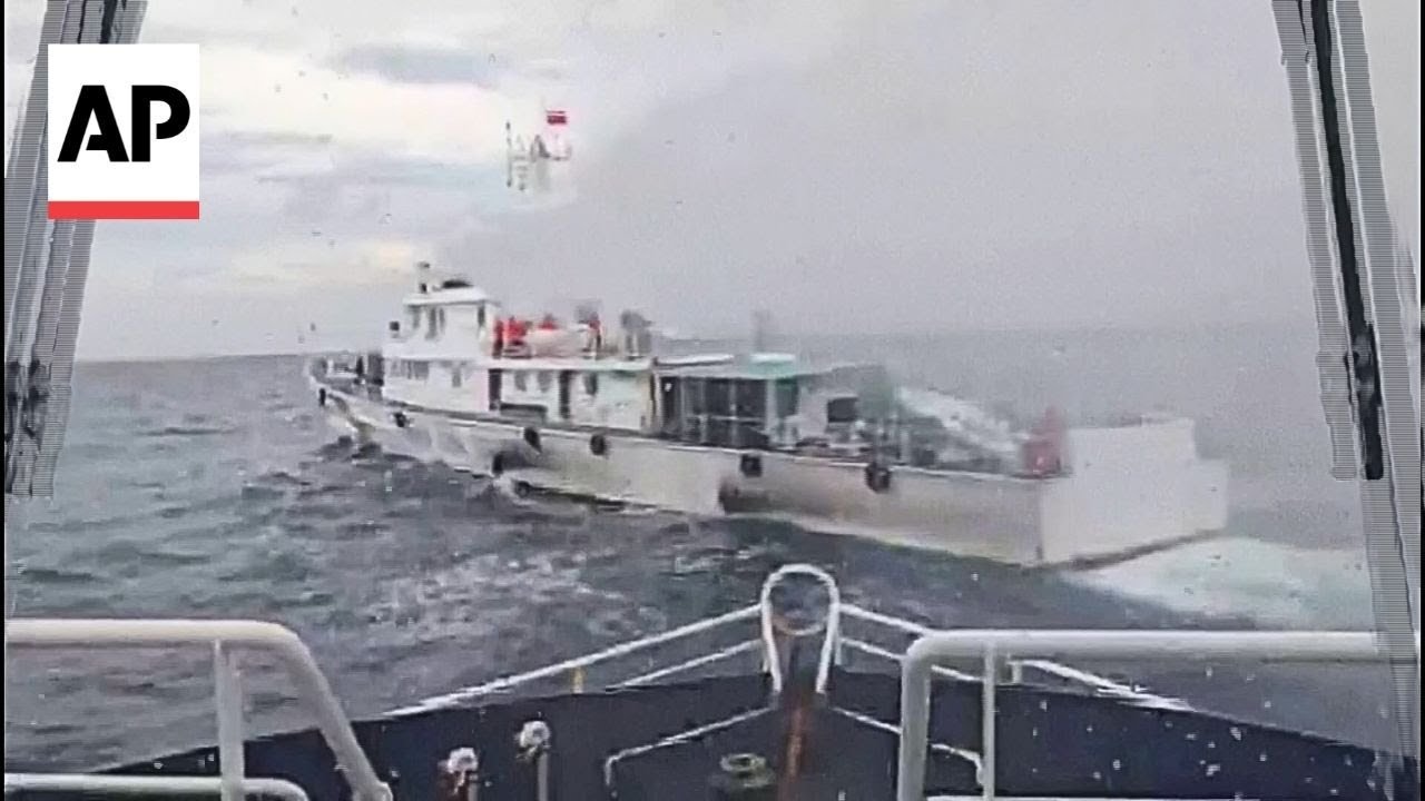 Chinese and Philippine ships collide near disputed shoal in South China Sea (Video)