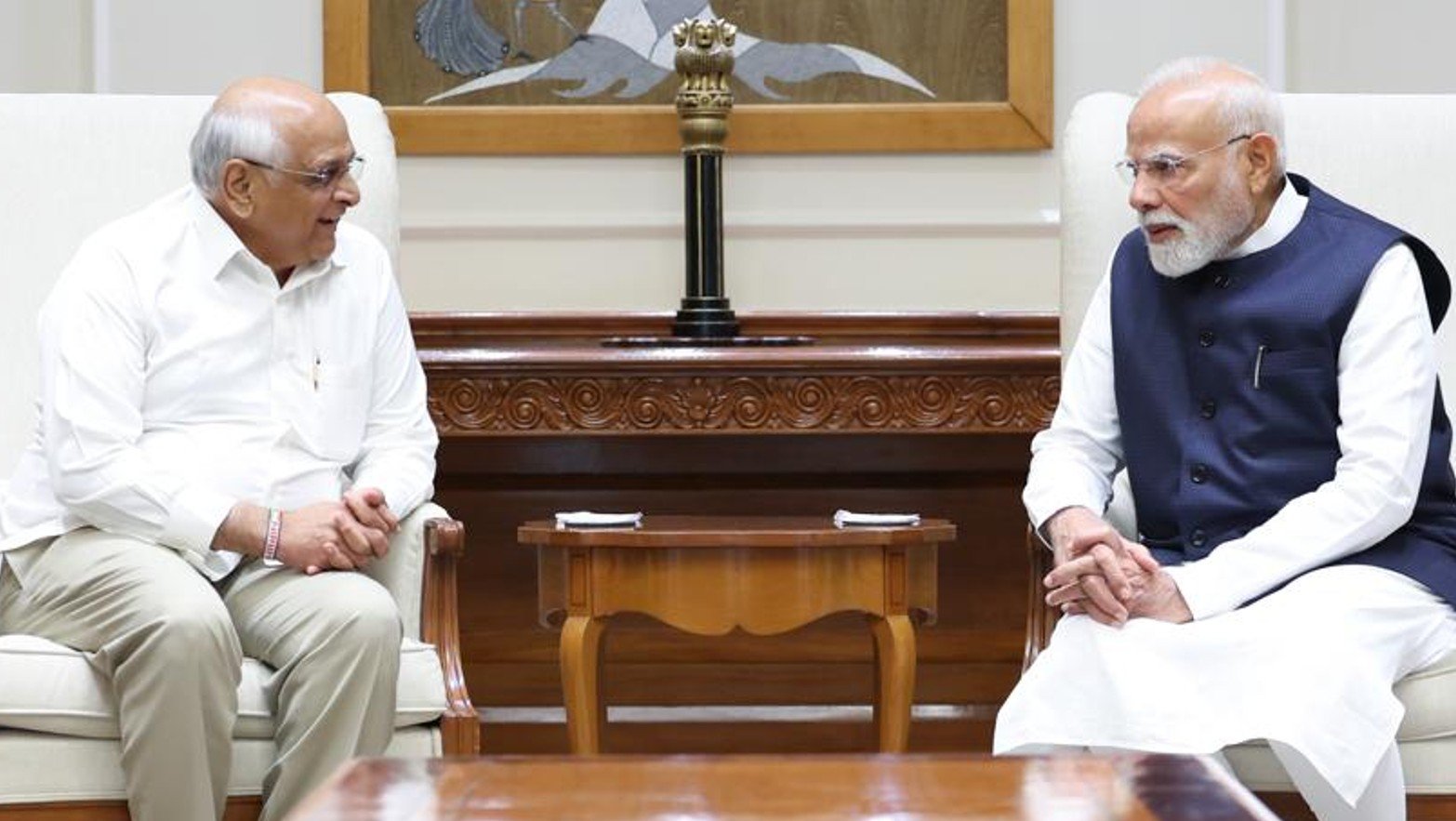 Gujarat CM meets PM Modi, discusses Vibrant Gujarat and GST relief
