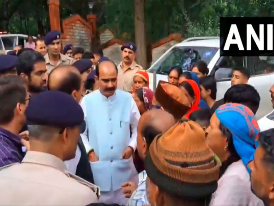 HP: Union MoS Ajay Tamta visits flood-affected areas of Mandi, Kullu