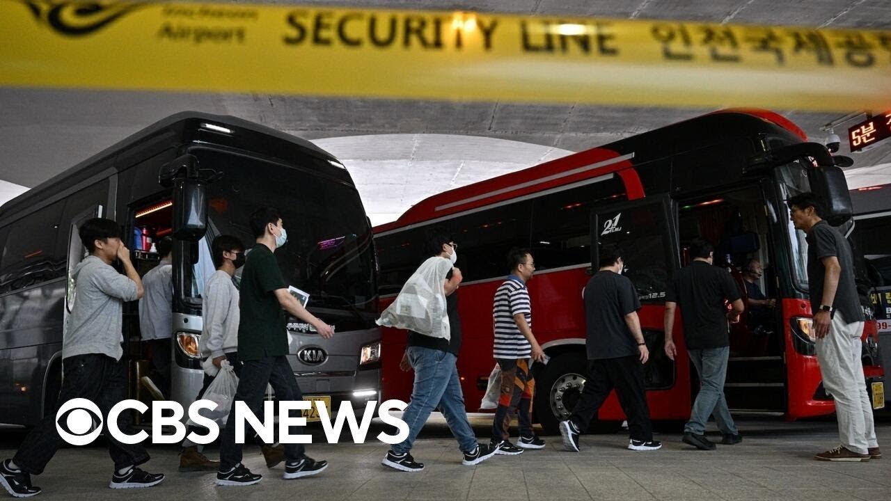 Hundreds of Koreans detained by ICE at Georgia Hyundai plant return home (Video)