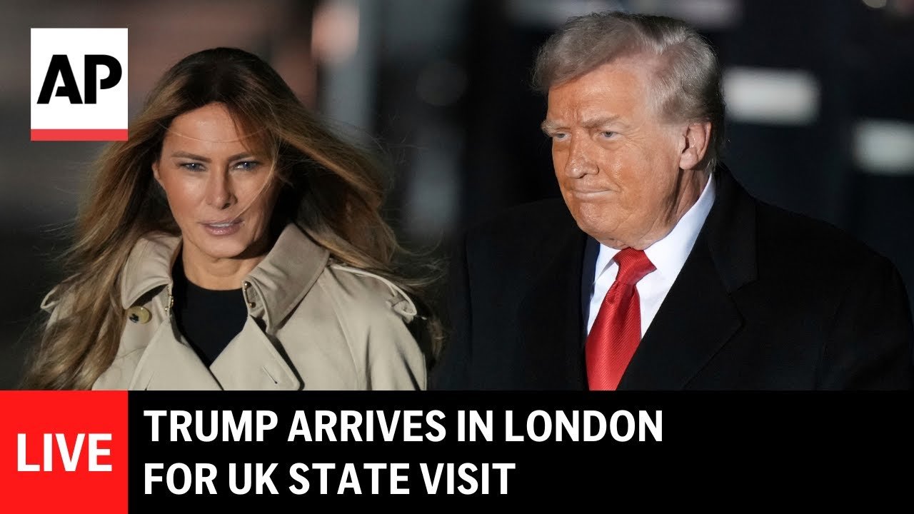 LIVE: Trump arrives in London for UK state visit (Video)