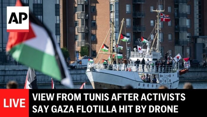 LIVE: View from Tunisia after activists say Gaza flotilla was attacked by drone (Video)