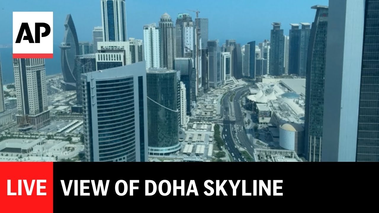 LIVE: View of Doha skyline after Israeli attack on Hamas leaders in Qatar (Video)