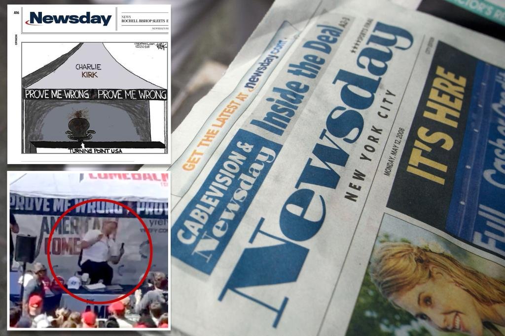 Newsday forced to apologize for ‘vile’ Charlie Kirk political cartoon after igniting call for boycott: ‘Crossed a line’