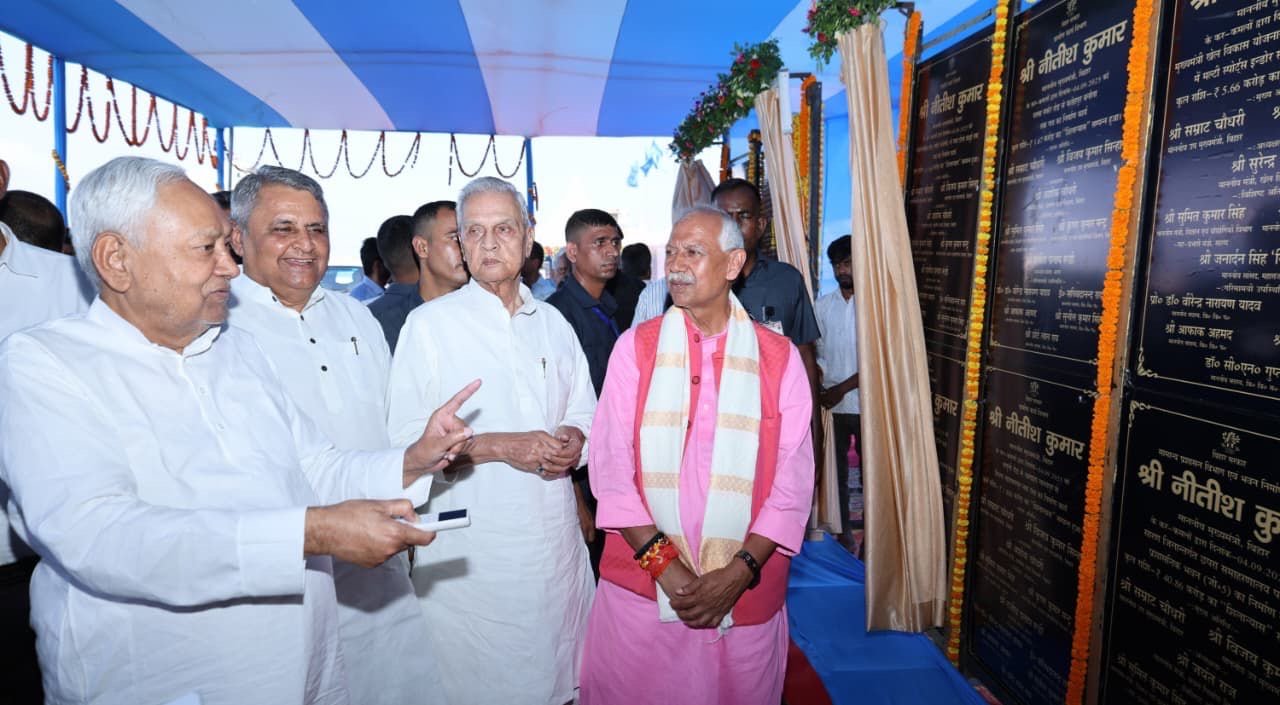Nitish Kumar lays foundation stones for 27 projects worth Rs 1203 crore in Saran