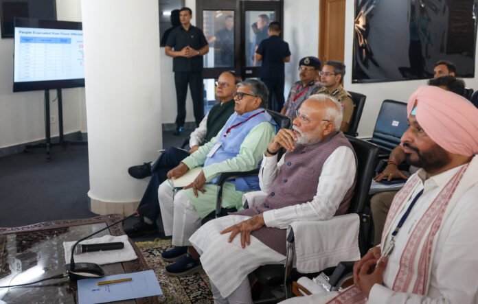 PM Modi reviews flood-hit Himachal and Punjab; promises financial aid, housing support and agricultural rehabilitation (Ld)