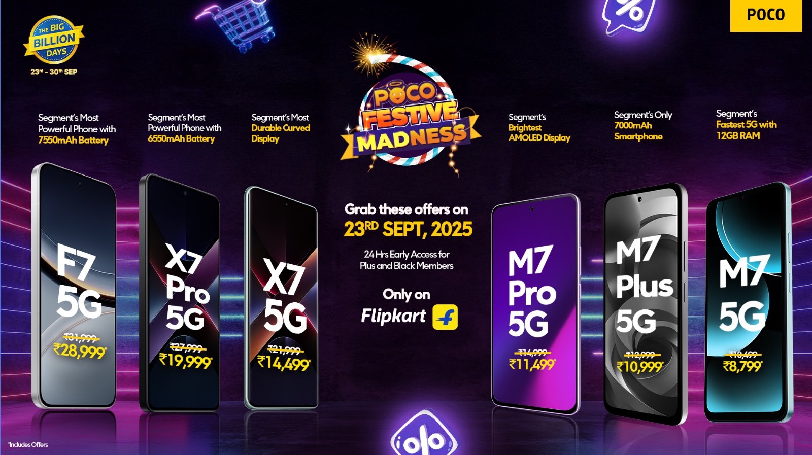 POCO launches unbeatable 5G smartphone deals for Flipkart Big Billion Days sale 2025