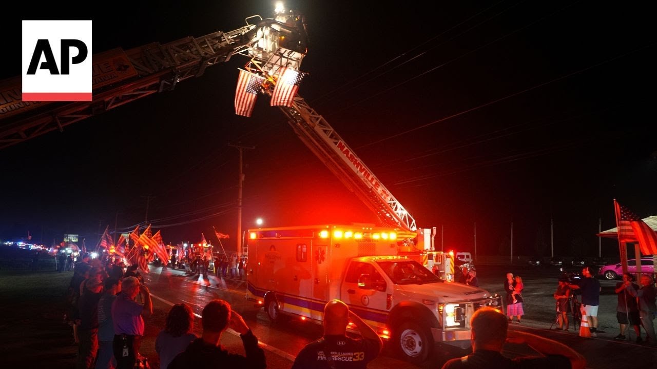 Pennsylvania shooting: Procession held to honor 3 police officers killed (Video)