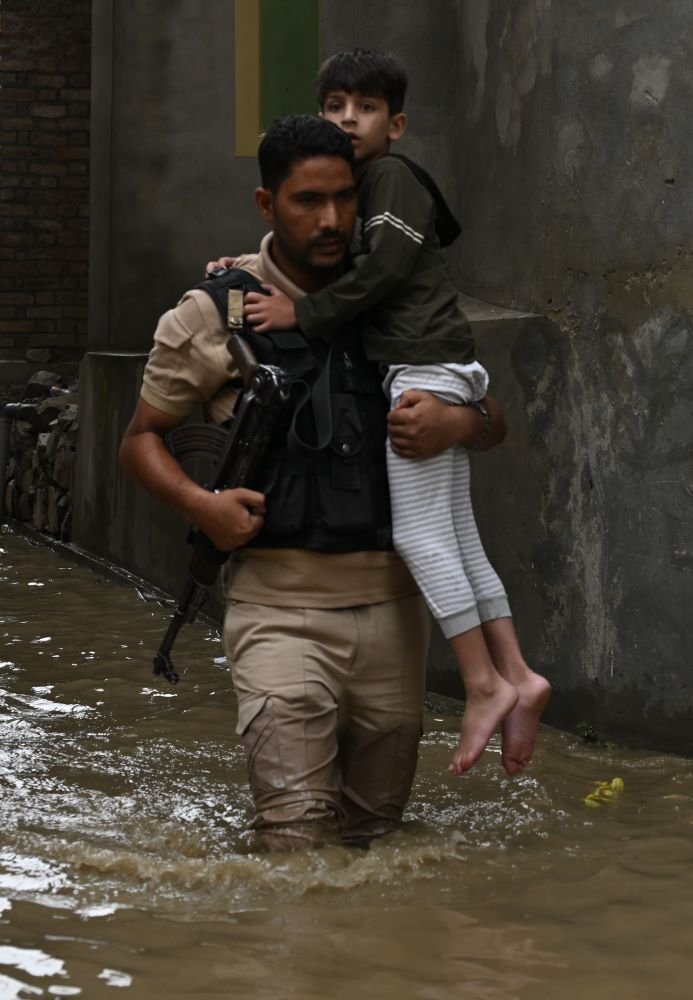 Preventive evacuations undertaken from flood-prone areas in Kashmir even as weather starts to improve