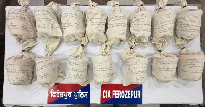 Punjab Police dismantle cross-border smuggling attempt; 15.7 kg heroin seized