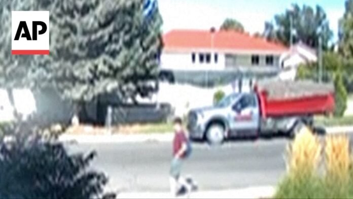 Security camera shows suspect in Charlie Kirk’s death walking on the day of shooting (Video)