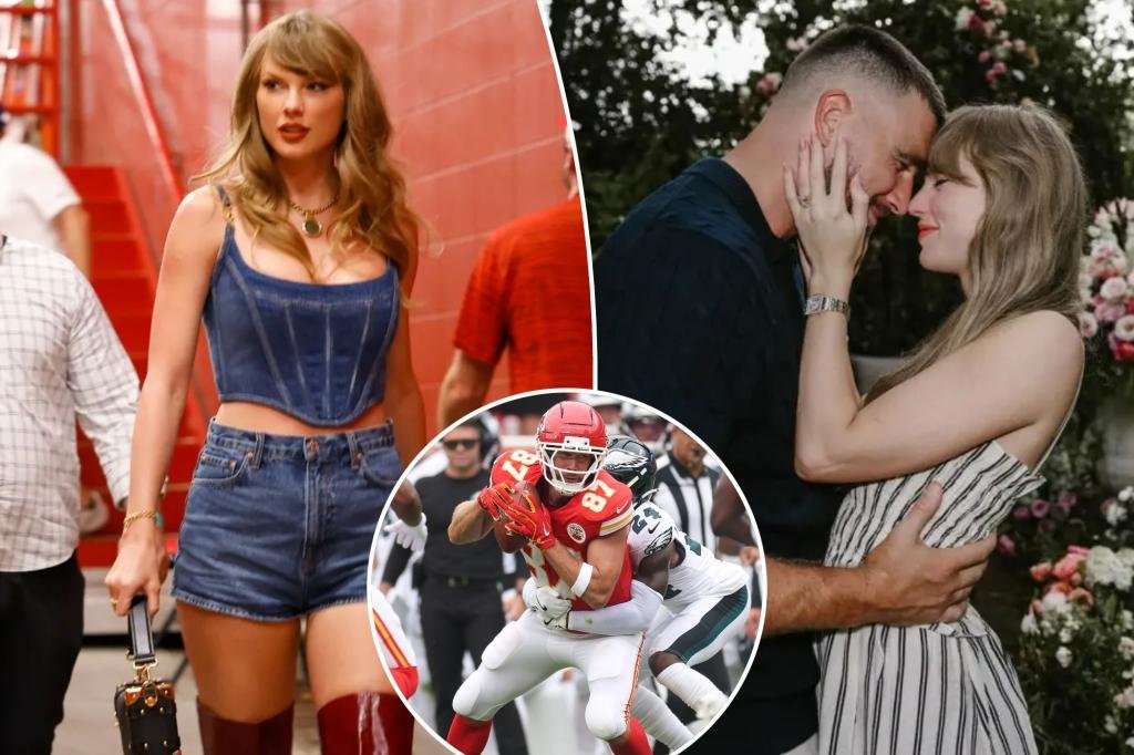 Taylor Swift makes quiet entrance to Chiefs’ home opener versus Eagles after Travis Kelce engagement