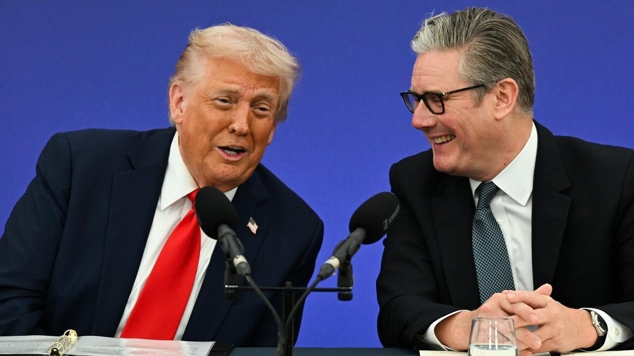 Trump meets with Starmer to discuss tariffs, AI (Video)