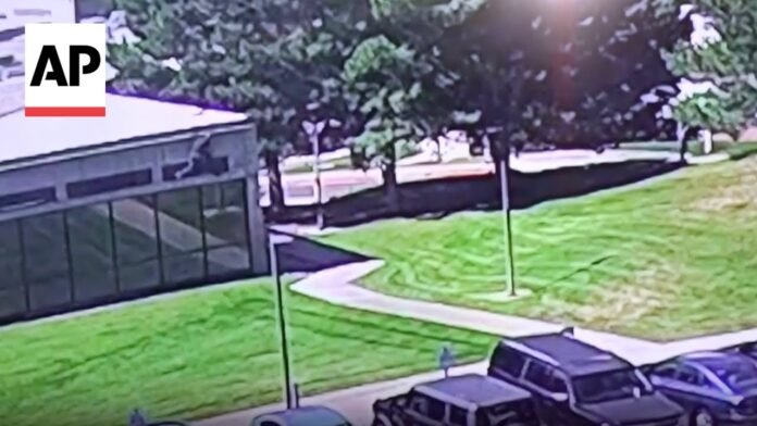 Video shows suspect fleeing the scene after Charlie Kirk shooting (Video)