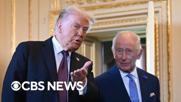 Watch: Trump makes second state visit to U.K., meets with King Charles (Video)