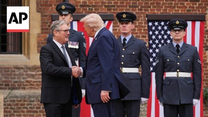 Trump arrives at Chequers ahead of meeting with UK PM Keir Starmer (Video)