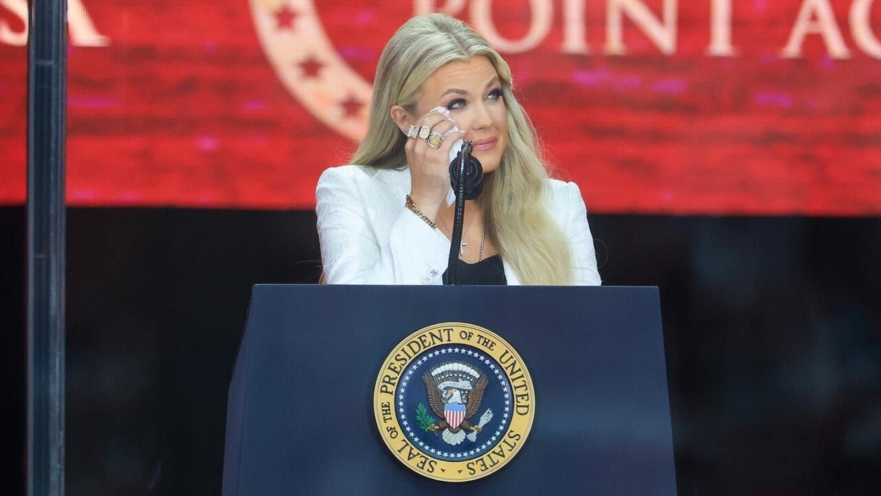 Erika Kirk speaks at Charlie Kirk's memorial service (Video)