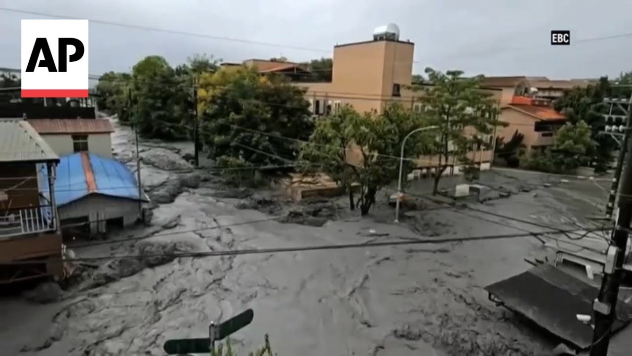 Typhoon Ragasa forces more than 7,000 people to evacuate in Taiwan (Video)