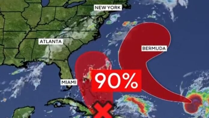 Hurricane Humberto strengthens in the Atlantic as another system develops (Video)