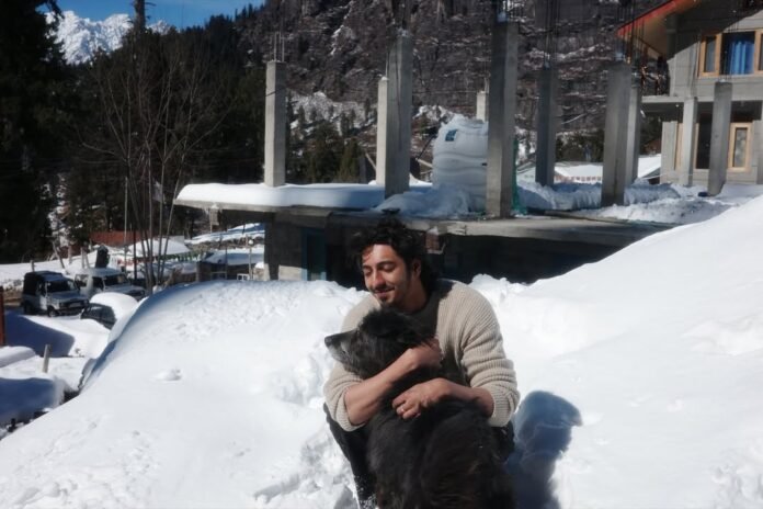 Ahaan Panday makes a ‘new furry friend’ during his trip to the mountains