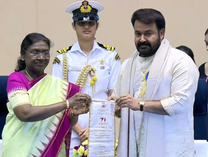 71st National Awards: President Droupadi Murmu confers Dadasaheb Phalke Award to Mohanlal