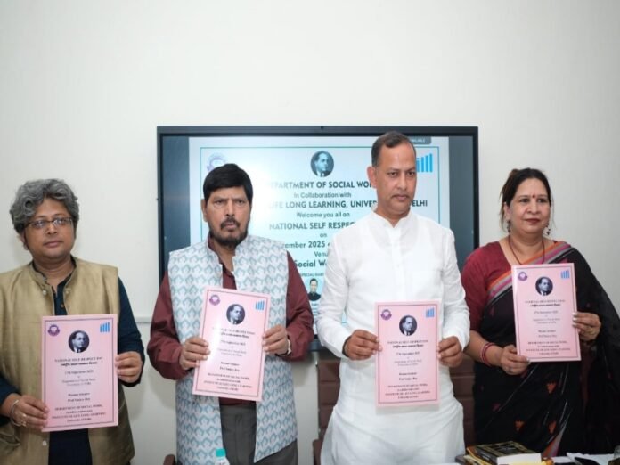 Delhi Minister Ravinder Indraj Singh remembers B.R. Ambedkar on National Self-Respect Day