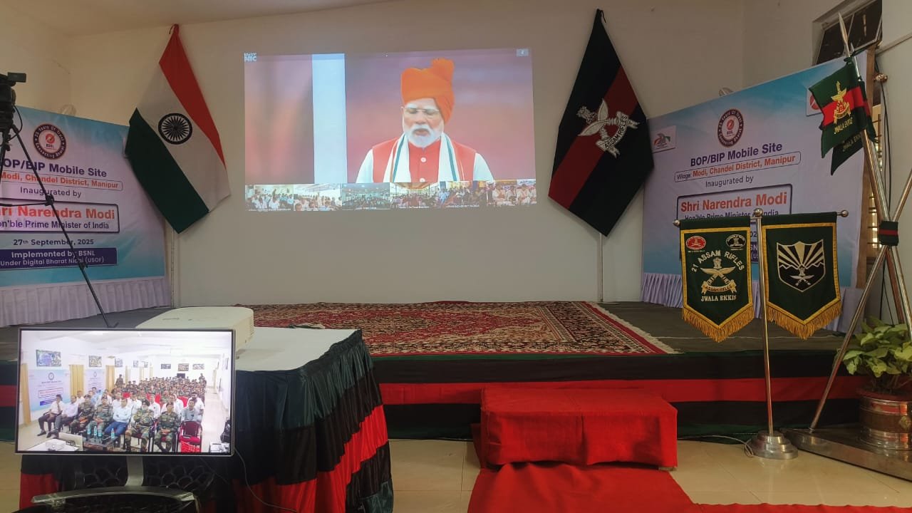Digital leap in border connectivity: PM Modi launches 4G network in Manipur’s Chandel