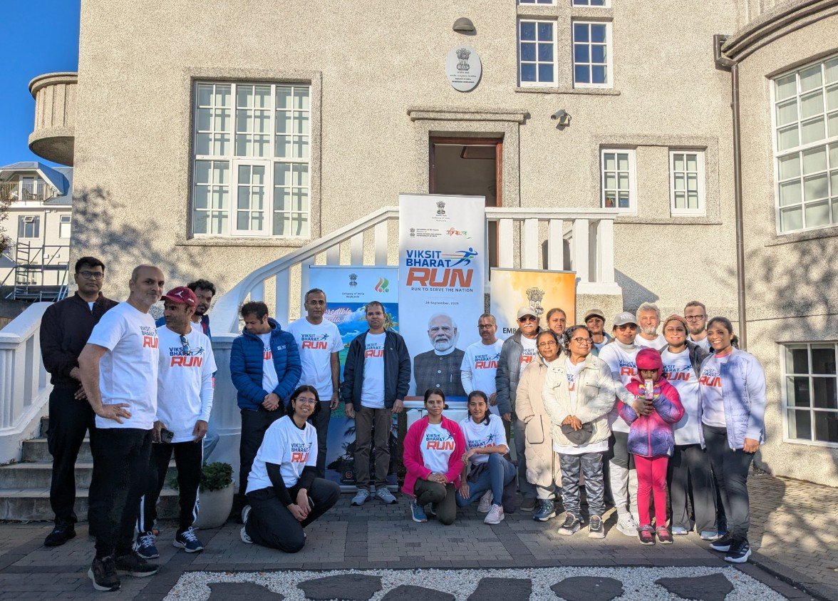 Indian diaspora unites for Viksit Bharat Run in Iceland