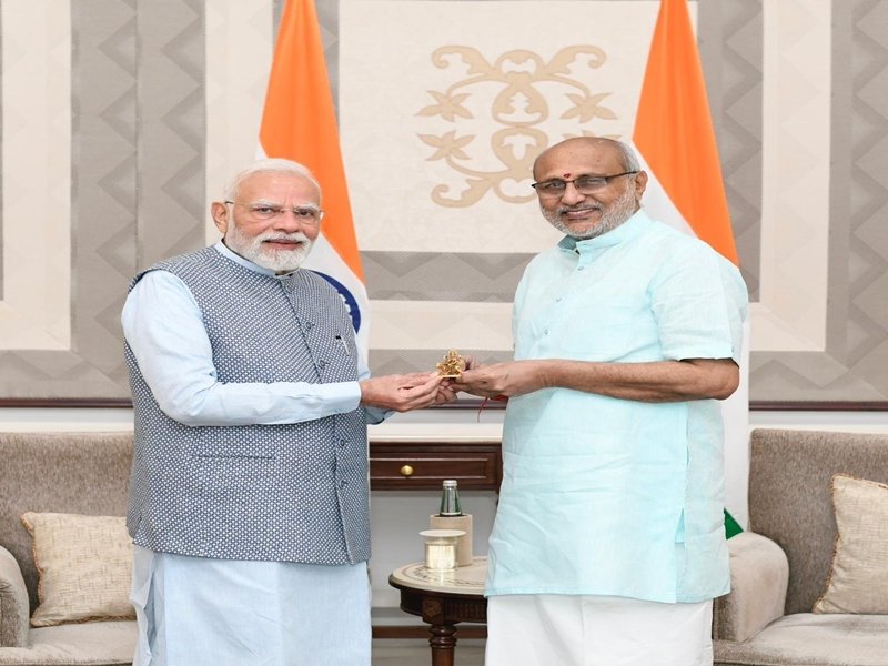 PM Modi meets Vice-Prez Radhakrishnan, discusses 'wide range of subjects'