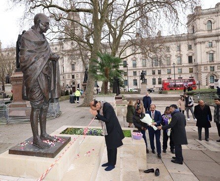 Gandhi statue vandalism: India raises concerns, London Police say probe underway 