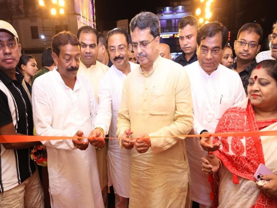 Tripura CM Manik Saha inaugurates several Durga Puja Pandals in Agartala
