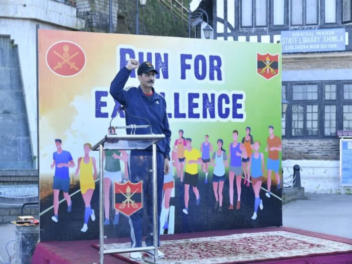 HP: Army Training Command celebrates 35th Raising Day with band display, 'Run for Excellence'