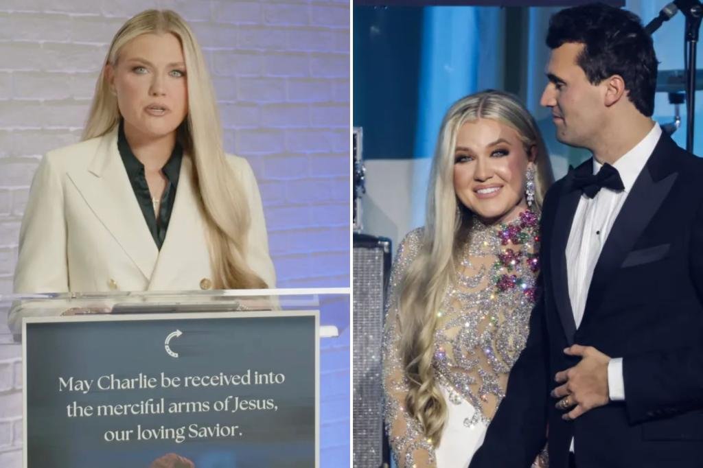 Erika Kirk reveals she wears husband Charlie’s blood-stained pendant that was ripped from his neck as he died