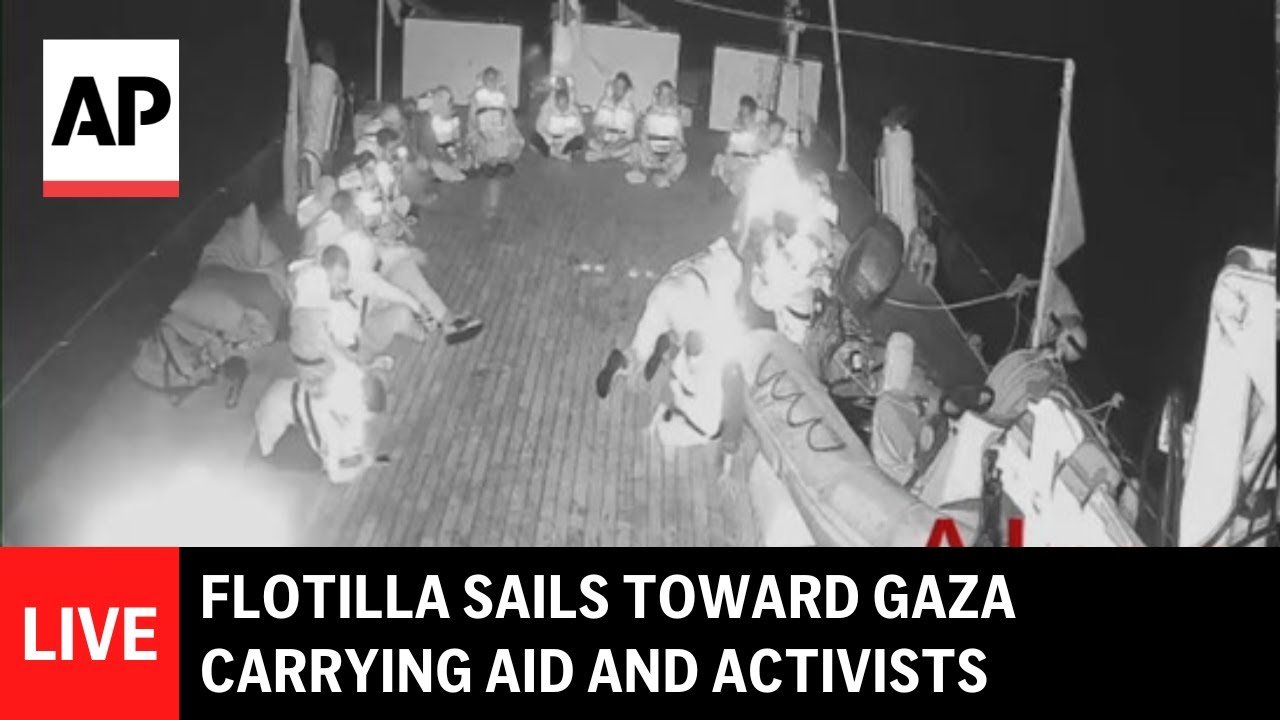 Global Sumud Flotilla LIVE: Boats sail toward Gaza carrying aid (Video)