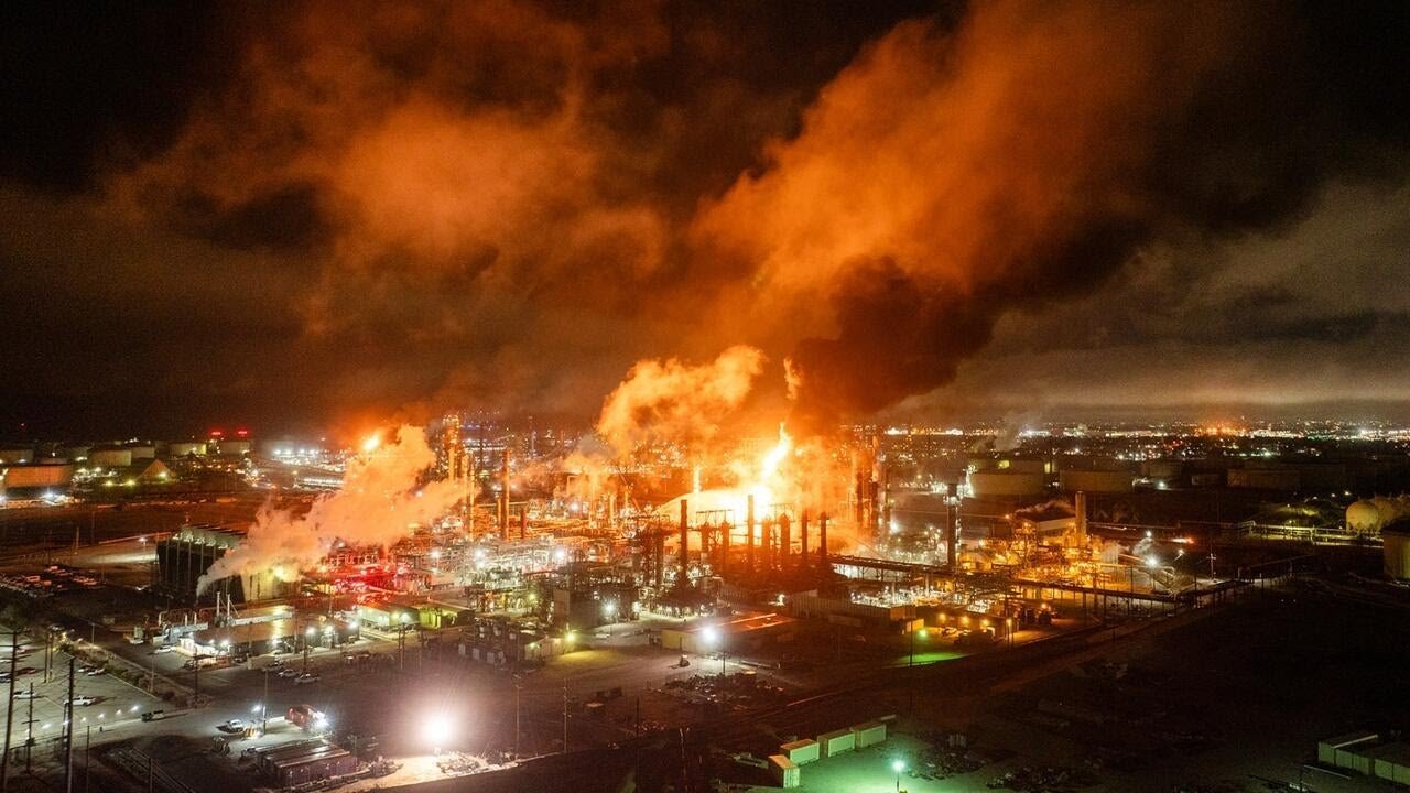 Crews put out fire at Southern California Chevron refinery (Video)