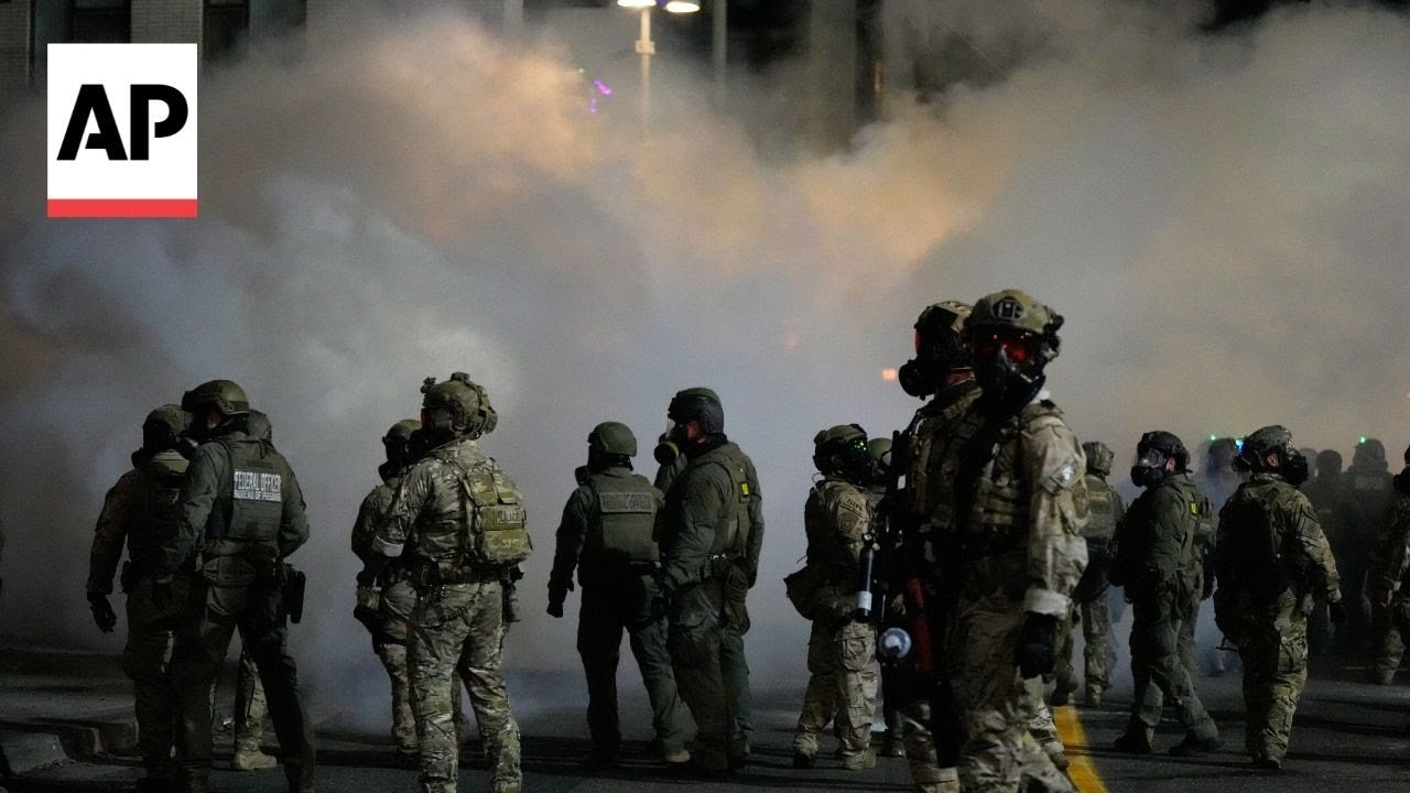 Protests in Portland after Trump's National Guard deployment announcement (Video)