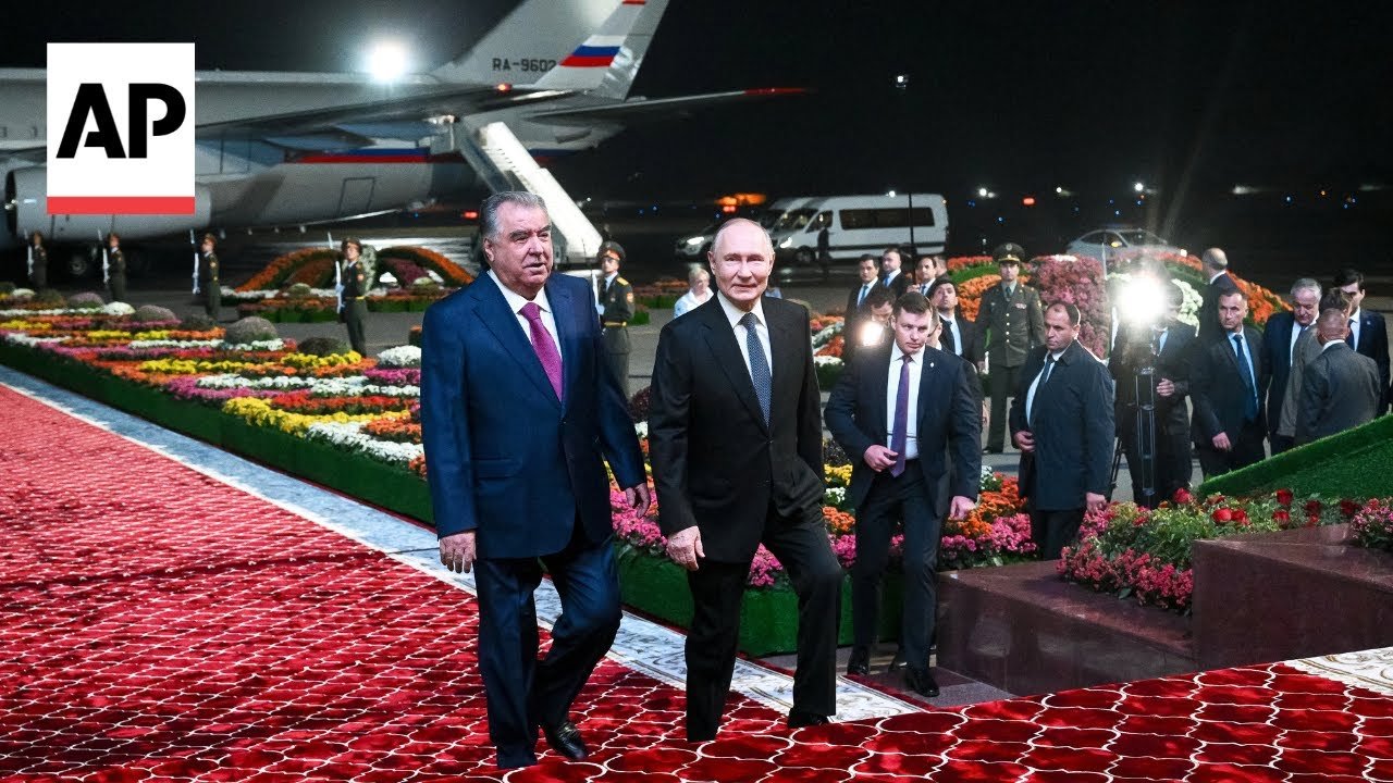 Watch Video Putin arrives in Tajikistan for meetings with leaders of ex-Soviet leaders