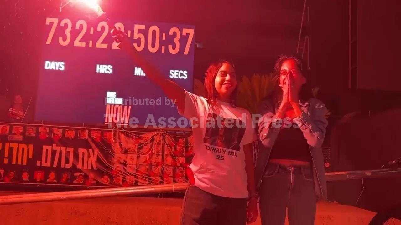 Watch Video Former hostages and family members in Tel Aviv welcome the deal reached by Hamas and Israel