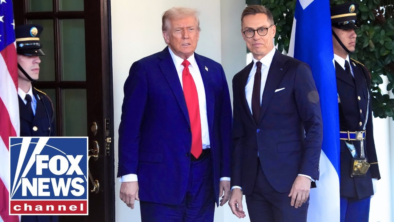 Watch Video President Donald Trump greets Finnish President Alexander Stubb at the White House