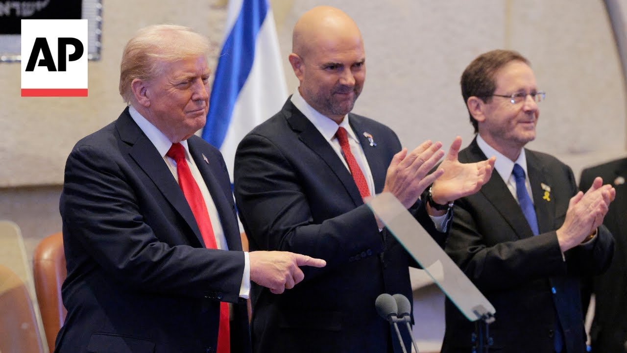 Watch Video Trump receives standing ovation as he arrives to address Israeli Knesset