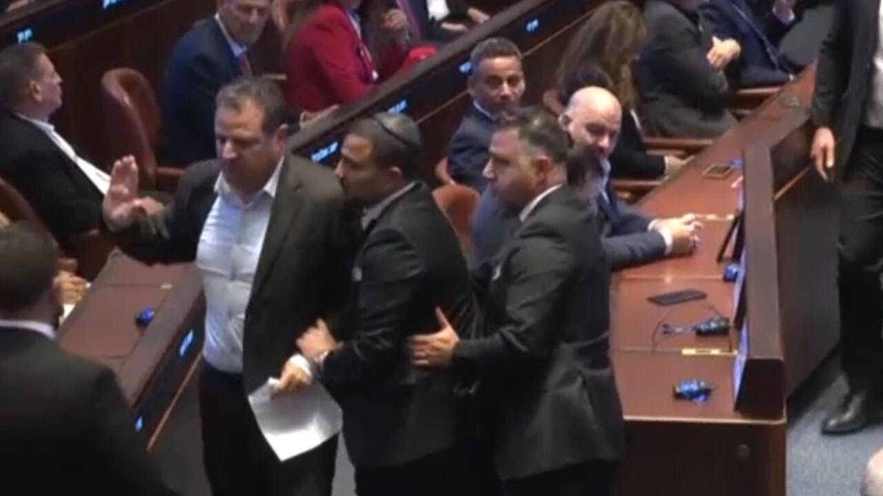 Watch Video Protesters interrupt Trump's address at the Knesset