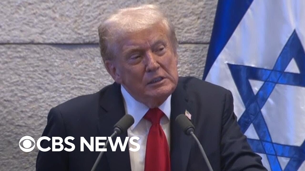 Watch Video Trump hails "historic dawn of a new Middle East" during Knesset address