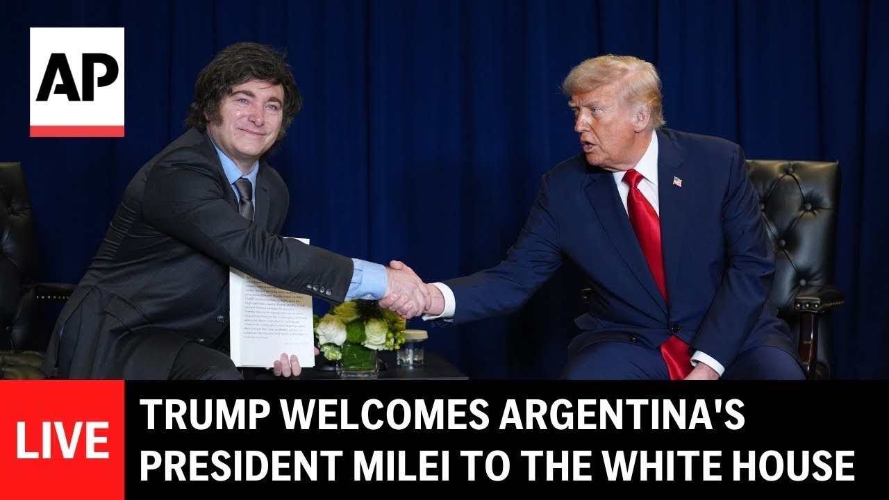 LIVE: Trump welcomes Argentina's President Milei to the White House (Video)