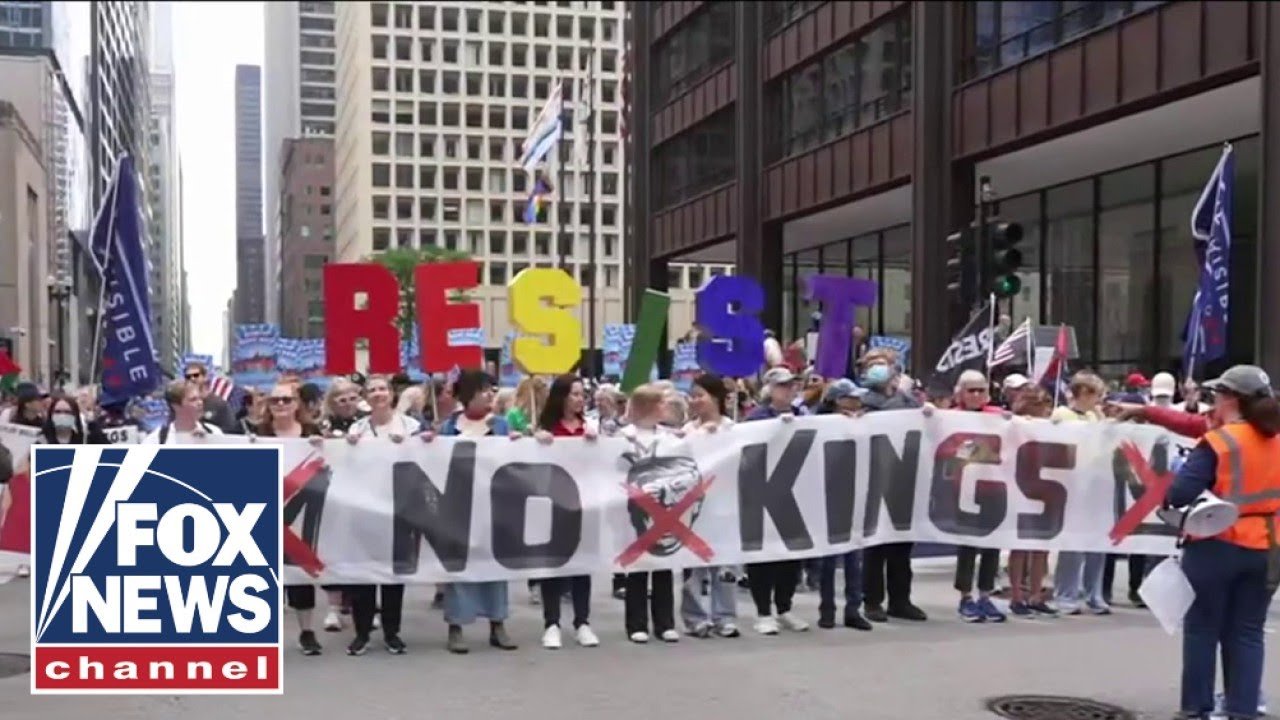Prominent Democrats join 'No Kings' protests as Republicans blast 'hate America rally' (Video)