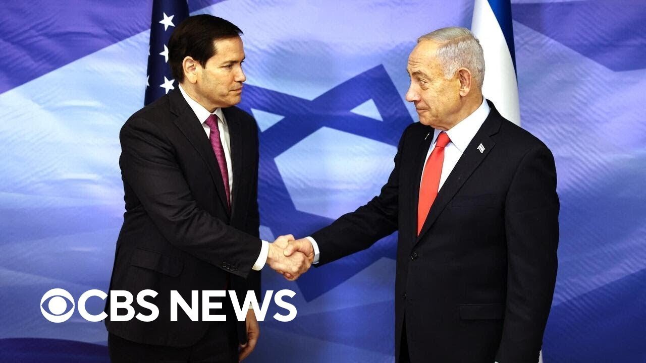 Latest on Israel-Gaza ceasefire as Rubio visits (Video)