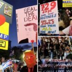 Tens of thousands of Israelis take to streets of Tel Aviv to pressure Netanyahu to close deal on hostage release